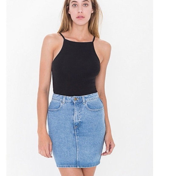 American Apparel Denim Pencil Skirt - Picture 3 of 3